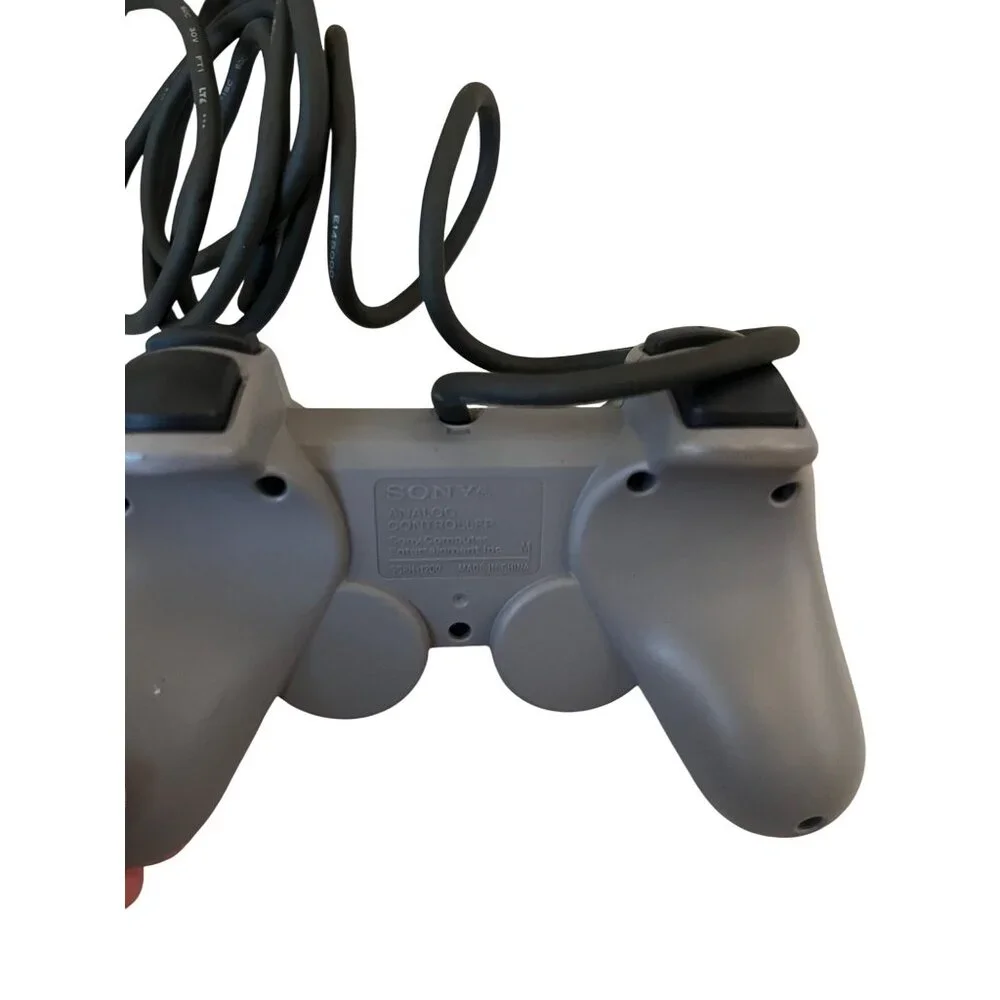 Sony PS1 Wired Analog Controller Gray DualShock Gaming Accessory Original Cord